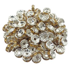20 Perles Rondelle strass