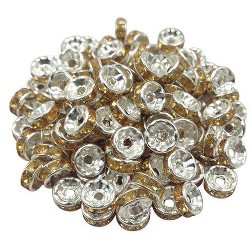 Perles rondelle strass - perles,