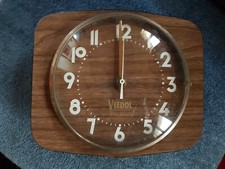 HORLOGE PUBLICITAIRE VEEDOL AUTOMOBILE HUILE FORMICA PENDULE GARAGE AUTOMOBILIA