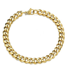 Bracelet chaine dore gourmette - dore,