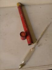 APPAREIL DE MESURE DEGRÉ ALCOOL EN VERRE ETUI METAL LAQUÉ ARTS DE TABLE CUISINE