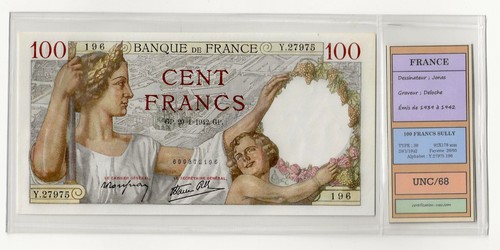 Billet banque 100fr sully - de, :