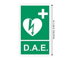 Sticker panneau DÉFIBRILLATEUR DAE automatique rectangle autocollant