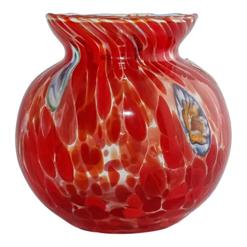 Vase verre murano rouge - de,
