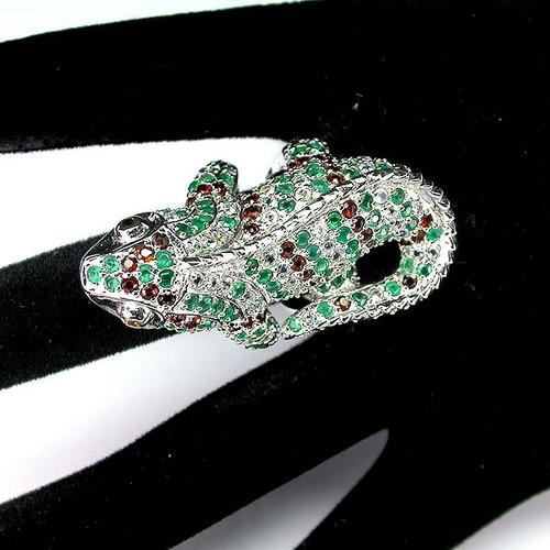 Bague argent 925 - , iguane