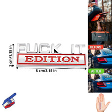 Emblème Car Sticker "FUCK IT EDITION"- Badge auto/tuning- logo- accessoires