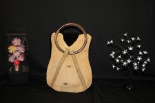 Ancien sac/cabas en paille tressé vintage 50'