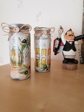 Lot de deux pots shabby