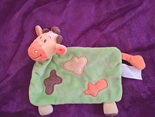 Doudou plat VACHE GIRAFE vert