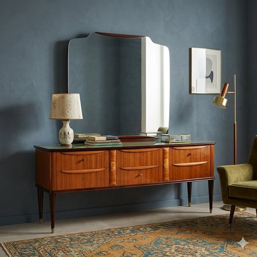Commode vintage plaquée - commode,