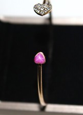 Saphir Etoilé Rose 6 Branches de 0,795 ct - Bracelet Acier Inoxydable Doré