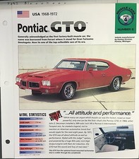 Affiche PONTIAC GTO 1968- 1972