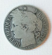 FRANCE, MONNAIE, 1 FRANC CERES, ARGENT, 1872, B, (refF010)