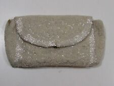 ART DECO NOUVEAU RETICULE MINAUDIERE SAC A MAIN DE SOIREE PERLE DE VERRE NACRE ?