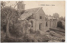 CHENAY - Marne - CPA 51 - église ruines - guerre 1914/1918