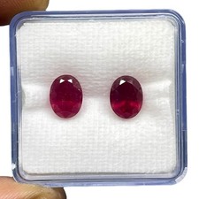 2 Pcs Rubis Naturel Mozambique