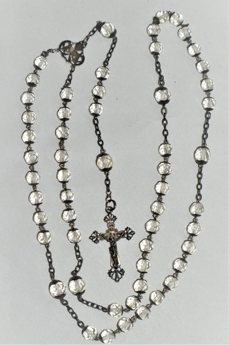 Chapelet ancien argent - -chapelet,