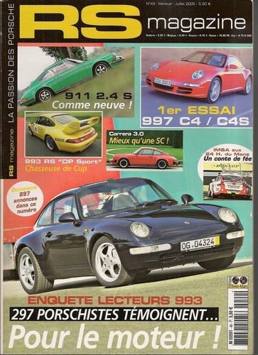 Magazine essai porsche - rs,