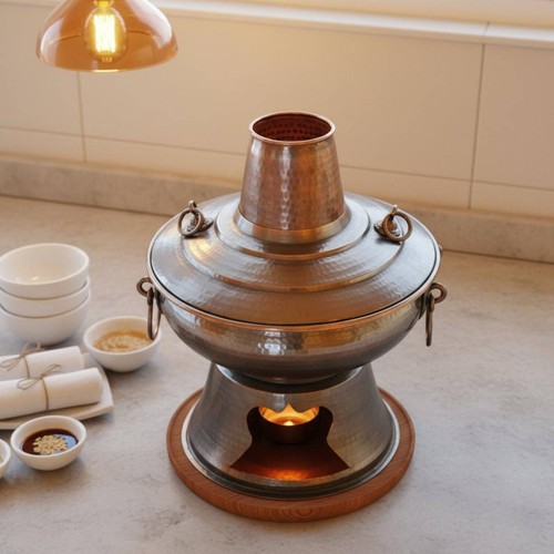 Pot cuivre martelé cheminée - pot,
