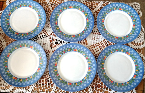 Vintage assiettes plates - 6,
