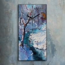 Horloge murale sur toile 30x60