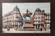 Loiret 45 Orléans. Place de Martroi. Carte postale ancienne colorée neuve.