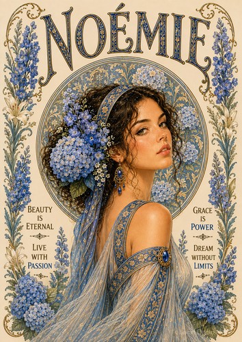 Affiche prénom noémie art - affiche,