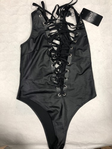 Body noir spazm - spazm, cuir