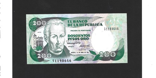 Billet banque colombie - de, de