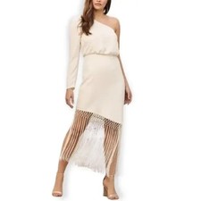 ELEVATED EVENING NAVY BLUE STRAPLESS TIERED PLISSE‎ MINI DRESS Medium lulu’s