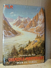 PLAQUE PUB MÉTAL DÉCORATIVE. CHEMIN DE FER CHAMONIX-MONTENVERS. MER DE GLACE.