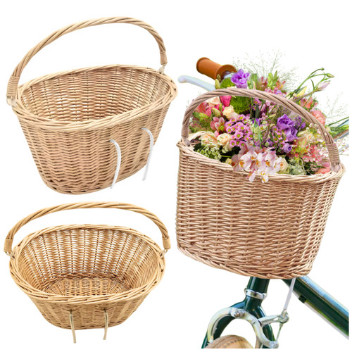 Panier vélo osier naturel - en,