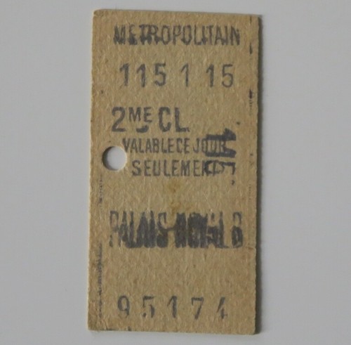 Ancien ticket métro - ancien,