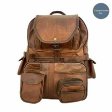 Nouveau sac à dos de voyage vintage pour homme sac à dos en cuir marron