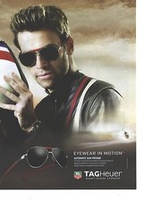 PUBLICITE 2012  TAGHEUER lunettes automatic vintage