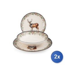 2X Service De Table 18 Pièces