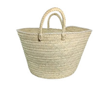 Couffin artisanal en fibre de palmier naturel, Grand sac fait main, solide.