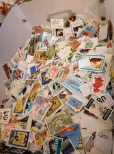 Timbres- Lot Vrac de 1000 timbres Oblitere/MONDE ENTIER