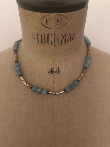 Ancien collier argent aigue - argent,