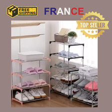 Organisateur léger porte-chaussures empilable 3/4 niveaux étagère rangement