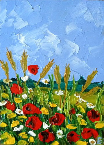 Champ fleurs sauvages - de,