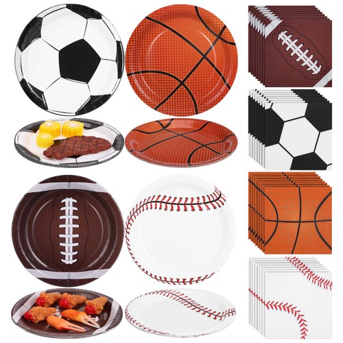 Assiettes dessert football - dessert,