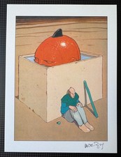  MOEBIUS IMAGE IMPRIMEE " C " SIGNEE MANUELLEMENT au crayon dim 24 * 32 Cm