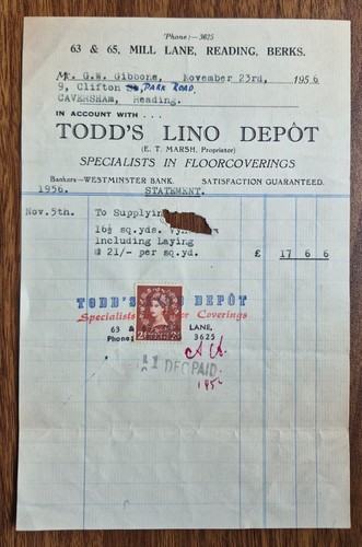1956 todd lino - todd’s, depot