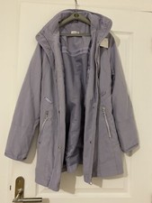 manteau parka damart violine lila lavande t  40 capuche dans col  Peau De Peche