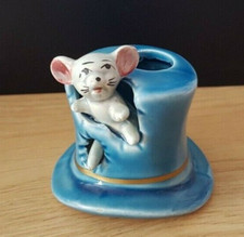 Porte cure dents en céramique - Petite souris dans un chapeau