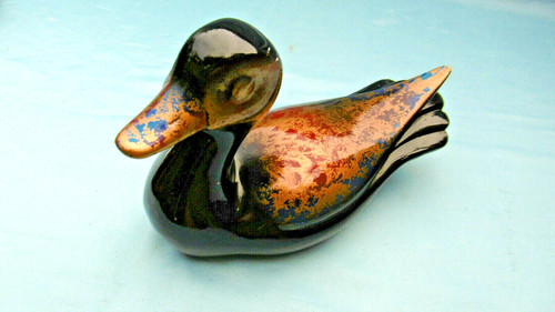 Canard résine nacrée - résine,