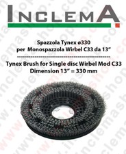 SPAZZOLA TYNEX pour monobrosse WIRBEL C33 DIMENSIONI 13 pouce = 330 MM