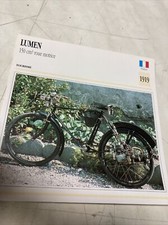 Lumen 150 cc roue motrice 1919 fiche carte moto de collection Atlas France