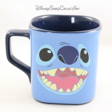 Mug carré DISNEY STORE Lilo et Stitch bleu tasse céramique 10 cm (MO)